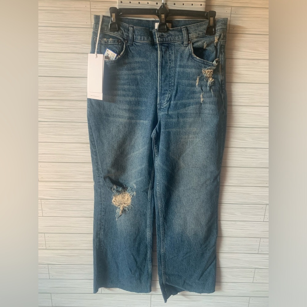 Boyish wide legged high rise button up jeans new with tags